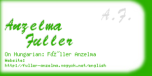 anzelma fuller business card